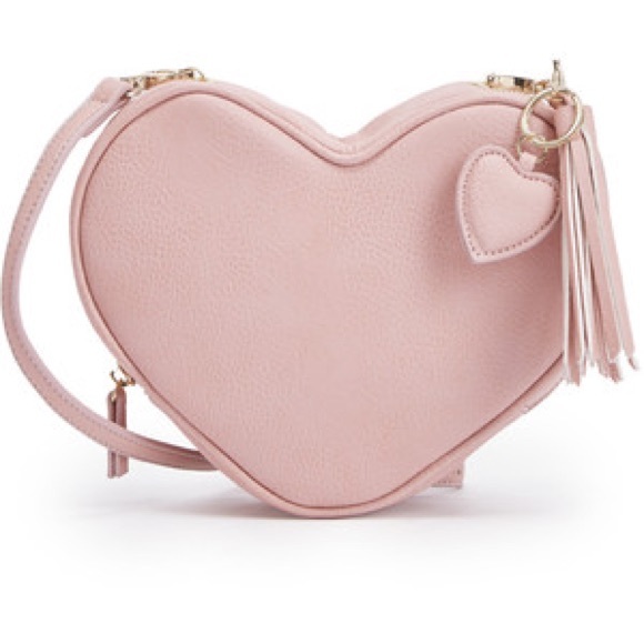 Just fab Handbags - Just fab Pink Heart crossbody